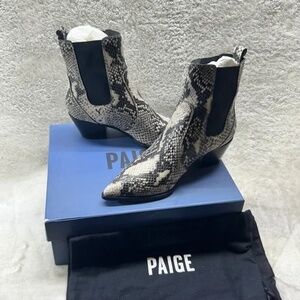 Paige Willa Snake Leather Ankle Boot in Roccia Women’s 6.5